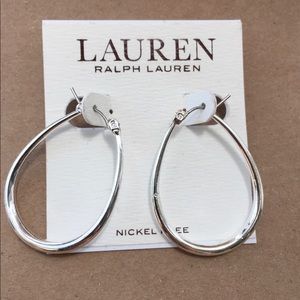 RL Silver hoop earrings